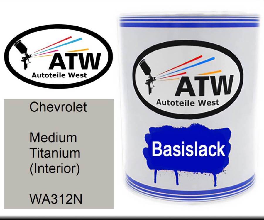 Chevrolet, Medium Titanium (Interior), WA312N: 1L Lackdose, von ATW Autoteile West.